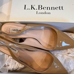 LK Bennett sling back kitten heels